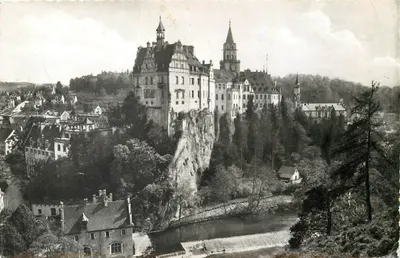 Castelo de Sigmaringen — vista panorâmica — Verlag Otto Sable KG, Sigmaringen