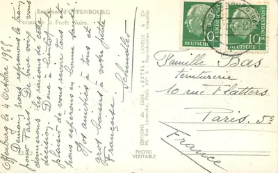 Offenburg — Ferme de la Forêt Noire — Éditions de Lavelle & Cie — Rewers
