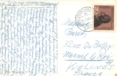 St. Blasien — Igreja sob neve — Verlag G. Haine, St. Blasien/Schwarzwald, série N°2 — Verso