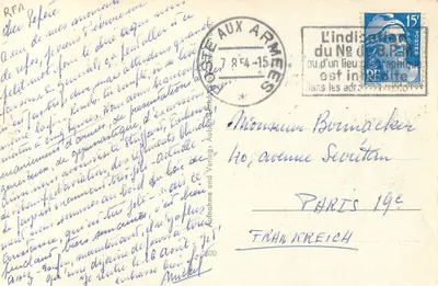 Kurhaus Schloss Montfort-Laugenargen — Bodensee — Aufnahme und Verlag: Aubert-Schich, Bregenz — Verso