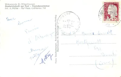 Wickersrode Kr. Witzenhausen — Vista geral — Gastwirtschaft zur Post — Bischhausen Verlag — Verso