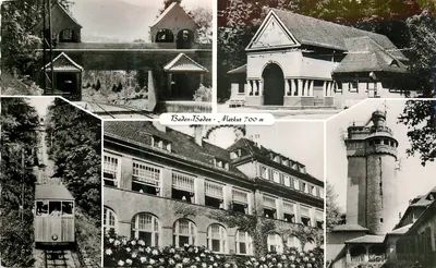 Baden-Baden - Merkur 700 m — Vista panorâmica da estação do teleférico Merkur, editor ECHT PHOTO, n° 40