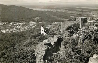 Schloss Hohenbaden — vista da cidade e da vales — FOTOPRINT Verlag