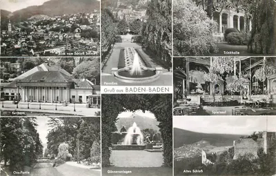 Baden-Baden — Vista panorâmica e atrações turísticas — Kunstverlag Edm. v. König, Heidelberg