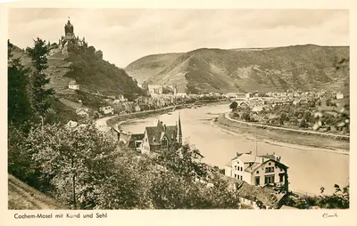 Cochem-Mosel com Kond e Sehl — vista panorâmica — Robert Cornely Verlag, Bad Wörishofen