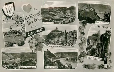 Cochem — Vista da Mosela e castelos — editor Cornely