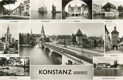 Konstanz (Lago de Constança) — vista panorâmica — Verlag Karl Alber, Freiburg i. Br., n° 6191