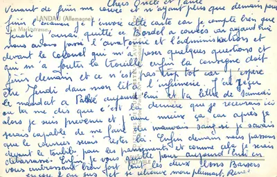 A Markstraße em Landau — vista de rua com lojas e carro Volkswagen — editor: Éditions de l'Effet, Paris, n° 5926 — Verso