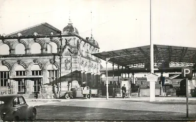 Estação principal de Landau — editor LAVELLE, n° b. Reprodução artística