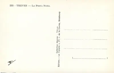 TREVES — Porta Nigra — Wydawnictwo La Cigogne — Rewers
