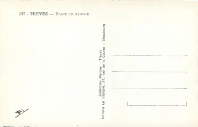 Trèves — Plac Rynek — Wydawnictwo La Cigogne — Rewers