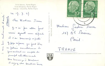 Porta Nigra — Trier-Moselle — editor OAB-Verlag, N. Trier — Verso
