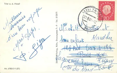 Trier a.d. Mosel — Widok panoramiczny i zabytki — Sühnholdt-Verlag, n° 6780/5 V (57) — Rewers