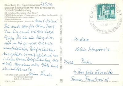 Oberbärenburg — Hotel i ośrodek wypoczynku — wydawca Kampmann, Berlin — Rewers