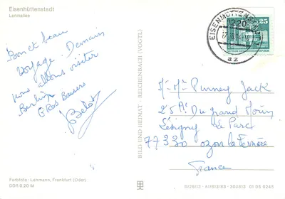Eisenhüttenstadt — Leninallee — Lehmann, Frankfurt (Oder) — Verso