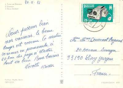 Jüterbog — Tours do Dammtor e bairro novo — VEB Bild und Heimat, Berlin — Verso