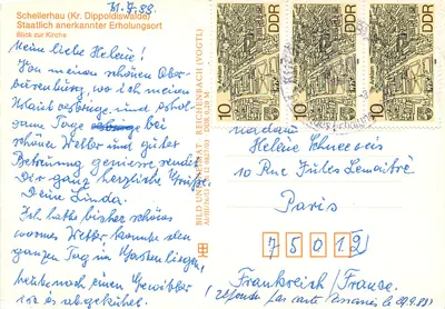 Schellerhau (Kr. Dippoldiswalde) — Widok ku kościołowi — Bild und Reimach (Vogtl) — Rewers