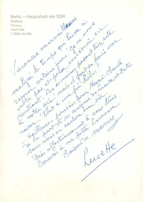 Berlim – Capital da RDA — Rathaus — Town Hall — L'Hôtel de Ville — Verso