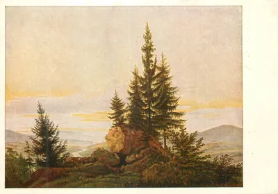 Vista do paisagem do Elbtal — pintura de Friedrich — editor Verlag Zeit im Bild, série A19
