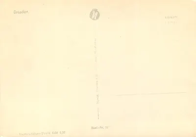 Drezno — widok mostu i budynków — wydawca Nowak, nr 627 — Rewers
