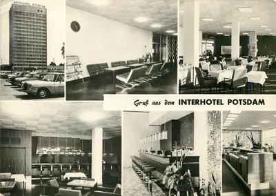 Interhotel Potsdam — vista do hotel e de seus espaços — editor PSH 'Rotophot' Berlin