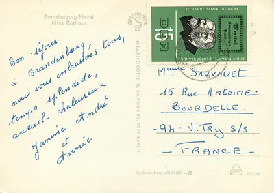 Brandenburg/Havel — Velho Ayuntamento — Graphokopie H. Sander KG, 1971 Berlin — Verso