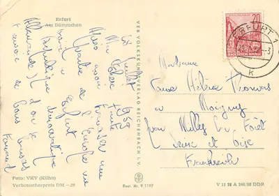 Erfurt — Am Dämmchen — VEB Volkskunstverlag Reichenbach i.V. — Rewers