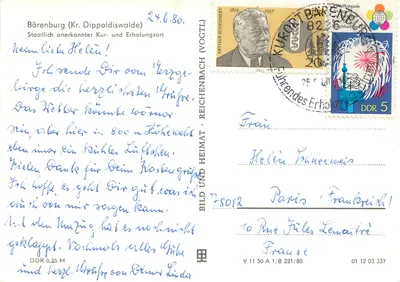 Kurort BÄRENBURG (Erzgeb.) — Ortsteil Oberbärenburg — Publisher BILD UND HEIMAT (VOGTL) — Back