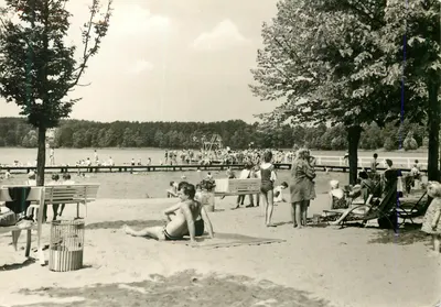 Biesenthal - Praia Wukensee — editor Graphokopie H. Sander KG, Berlim, número de série EVP M-25