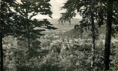 Sonneberg/Thüringen — vista panorâmica de um ponto elevado — VEB Bild und Heimat Reichenbach i.V.