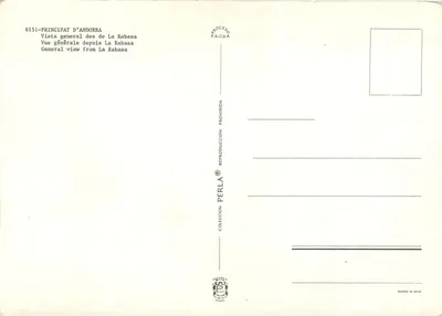 Andorra — Ogólny widok z La Rabasa — kolekcja Perla, nr 6151 — Rewers