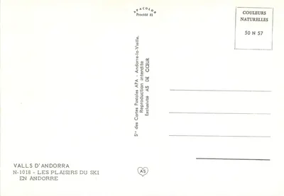 Andorra — Record d'Andorra — wydawca APACOLOR, N° 1018 — Rewers