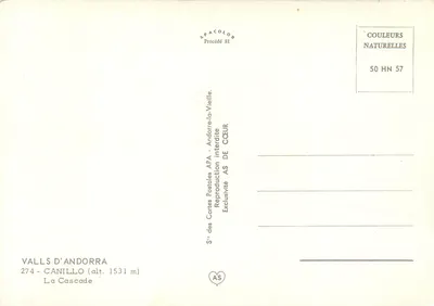 Skoczek Canillo — Andorre-la-Vieille — wydawca AS — Rewers