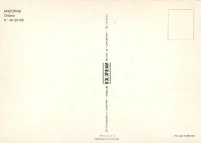 Ordino — Andorra — editor Kolorham — Verso