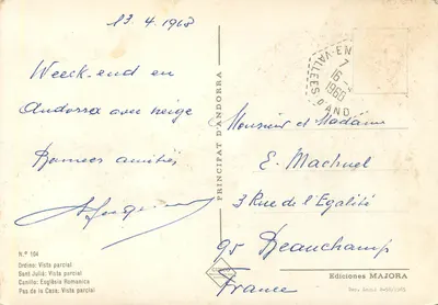 Andorra — panoramische uitzicht en locaties — Edities MAJORA N° 104 — Achterkant