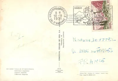 Andorra Românica — Editor: Valls d'Andorra, n° 6067 — Verso