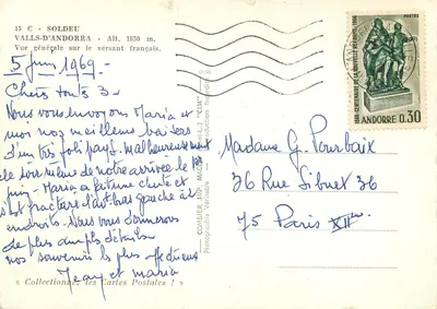 Valls-d'Andorre — Ogólny widok z francuskiej strony — Combier Imp. « CIM » — Rewers