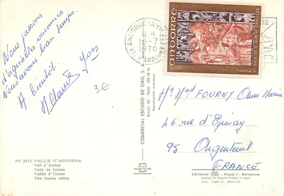 Valle d'Incles — Andorra — Wydawca: Comercial Escudo de Oro, nr 3513 — Rewers