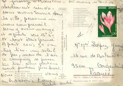 Plaça Reial — Widok nocny — Comercial Escudo de Oro, S.A. N° 413 — Rewers