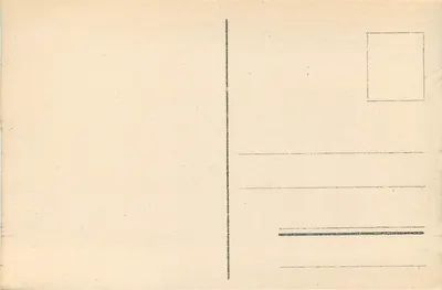 Neustadt - Monumento de Bismarck — estátua sobre pedestal, rua arborizada, editor M.H. n°7 — Verso
