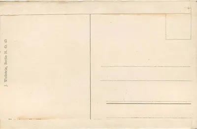 Düsseldorf. Rheinpanorama von Obercaffel gesehen. — Verso