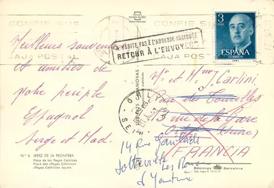 Jerez de la Frontera — Praça dos Reis Católicos — Ediciones U.S.D. Barcelona, N° 6 — Verso