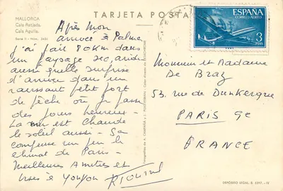 Cala Ratjada — Cala Agulla — Wydawca J. Puig Ferrán, seria II numer 3436 — Rewers