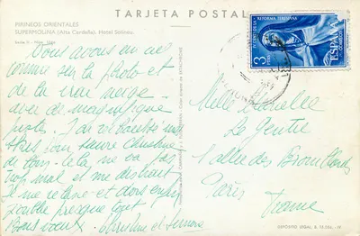 Supermolina (Alta Cerdaña) — Hotel Solineu — Wydawca J. Puigcerrán, seria II nr 1046 — Rewers