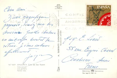 Mallorca — Częściowa wizja Cala de San Vicent — Wydawnictwo TISA, nr 1619 — Rewers