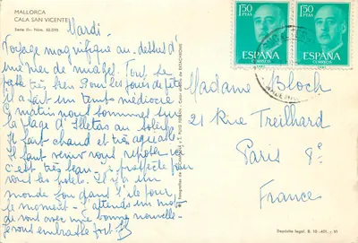 Cala San Vicente — Majorka — Wydawca J. Puig Fernán, seria II, nr 50.098 — Rewers