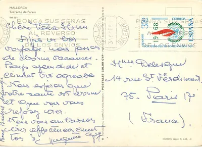 Caló des Pareis — Majorka — éditeur Postales Color Ferran, n° PM 354 — Rewers