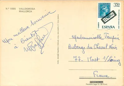 Widok z Valldemosa — Mallorca — wydawca: Icaria, nr 1695 — Rewers