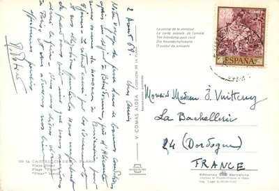 Praia Pinar — Castellón de la Plana — V. Comas Escudo de Oro, n° 54 — Verso