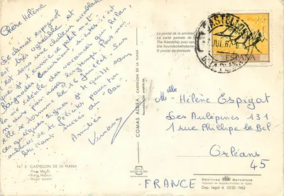 Castellón de la Plana — Praça Principal — Ediciones Aldea, n°3 — Verso